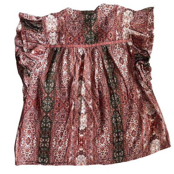 Good Hart‎ The Style Charm Medallion Print Short Sleeve Top Multi Size Medium - Picture 9 of 11